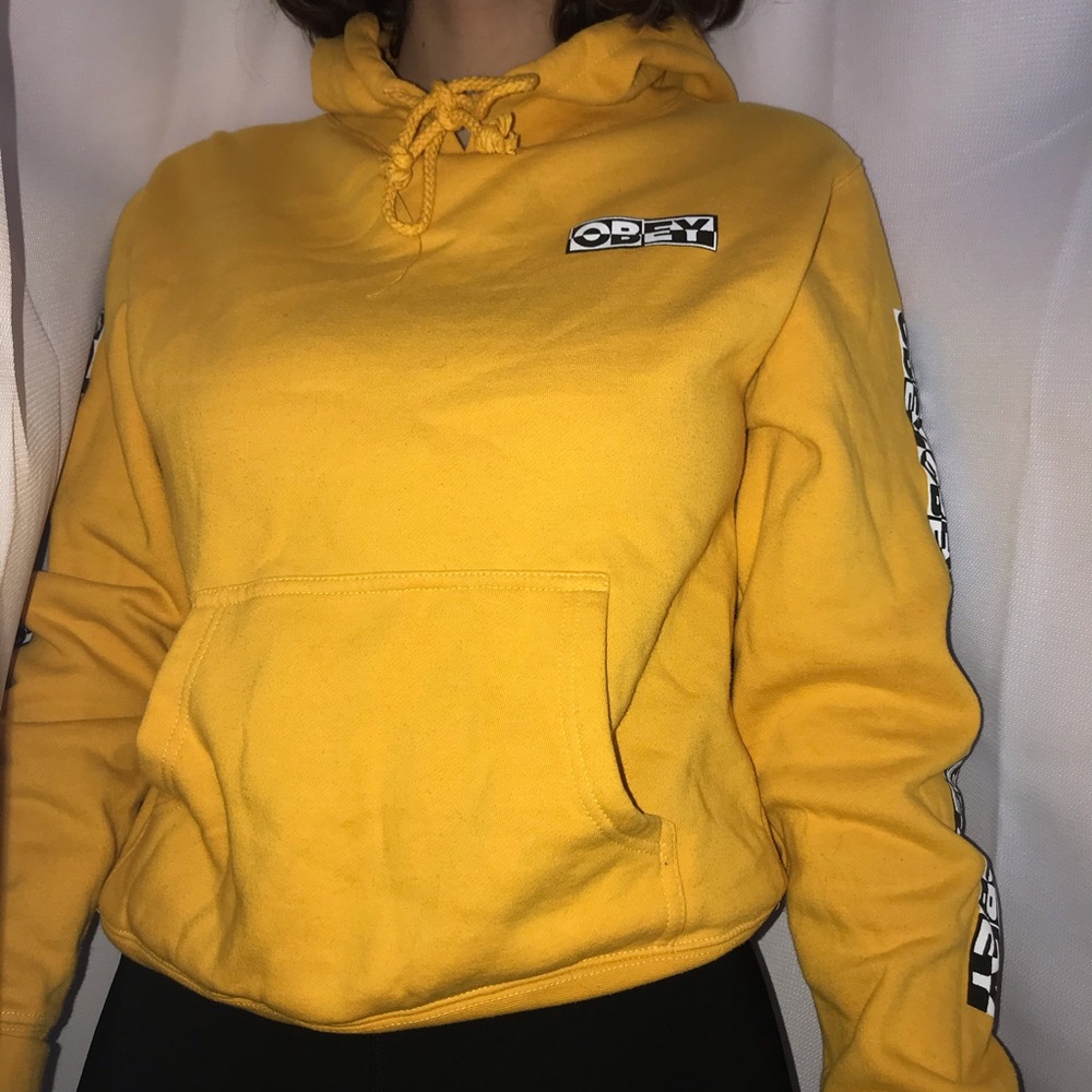 Yellow Obey Hoodie